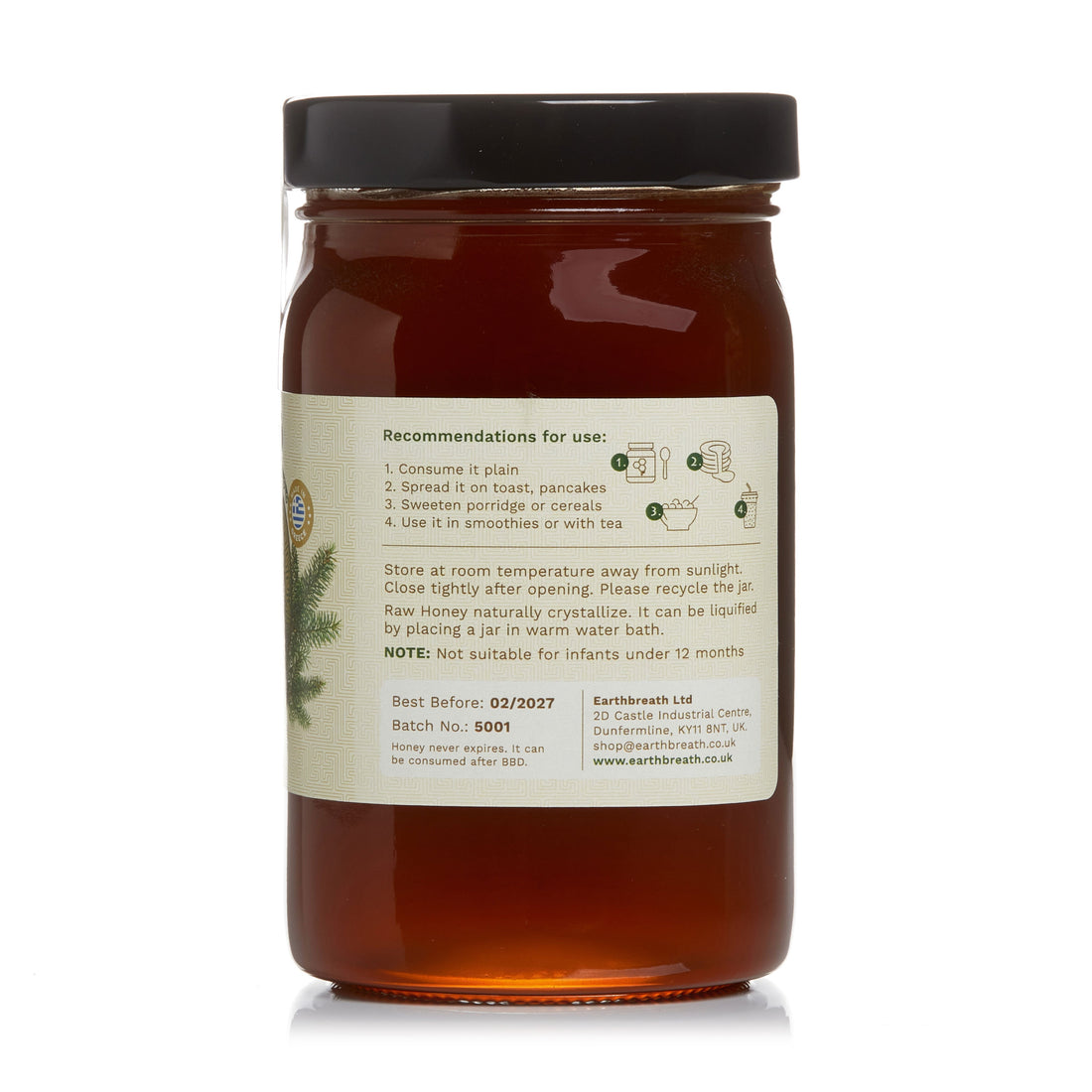 Organic Raw Greek Fir Honeydew Honey Earthbreath