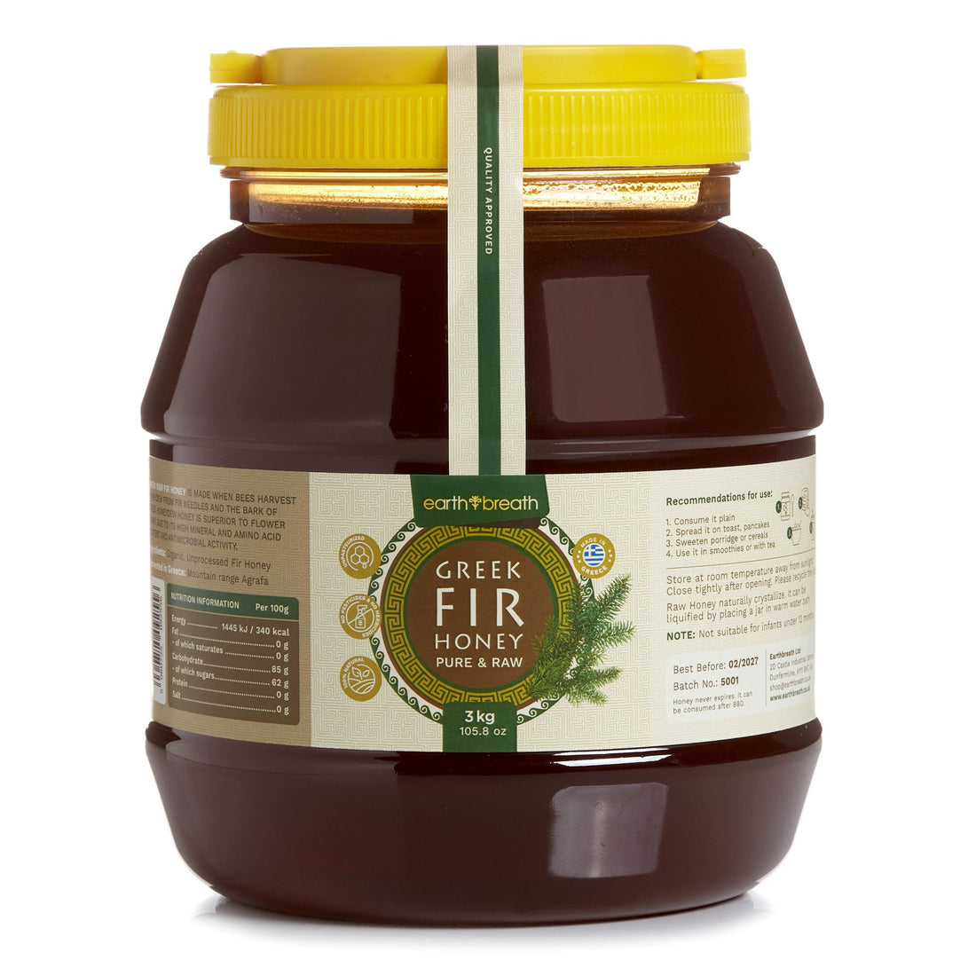 Organic Raw Greek Fir Honeydew Honey Earthbreath