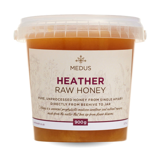 Organic Raw Creamed Heather Honey 900g tub