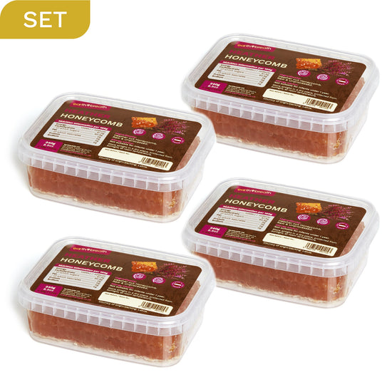 Set of 4 Raw Heather Cut Honeycombs 240g Earthbreath