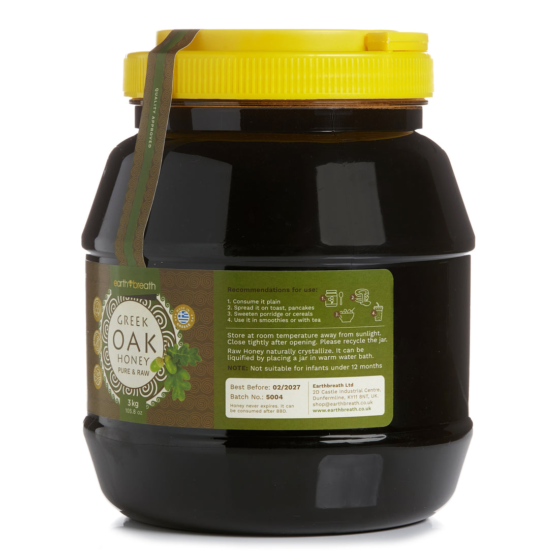 Organic Raw Greek Oak Honey Earthbreath