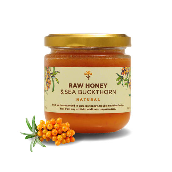 Honey with Sea Buckthorn 30g x 16 Mini Jars Earthbreath