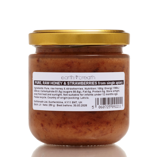 Honey with Strawberries 30g x 16 Mini Jars Earthbreath