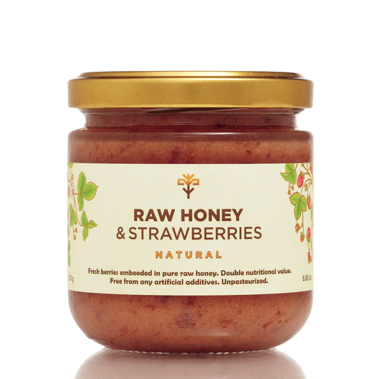Honey with Strawberries 30g x 16 Mini Jars Earthbreath