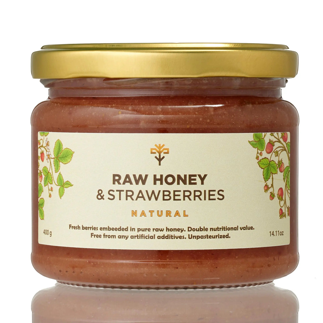 Honey with Strawberries 30g x 16 Mini Jars Earthbreath