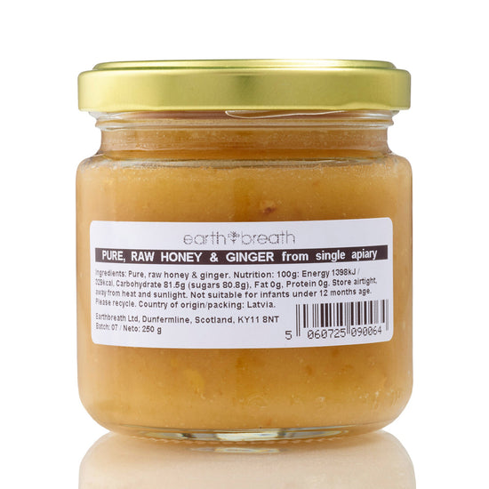 Family Set - Organic Honey with Raw Propolis, Bee Pollen, Honey with Bee Bread, Honey with Ginger, Honey with Lingonberries (Copy) Earthbreath