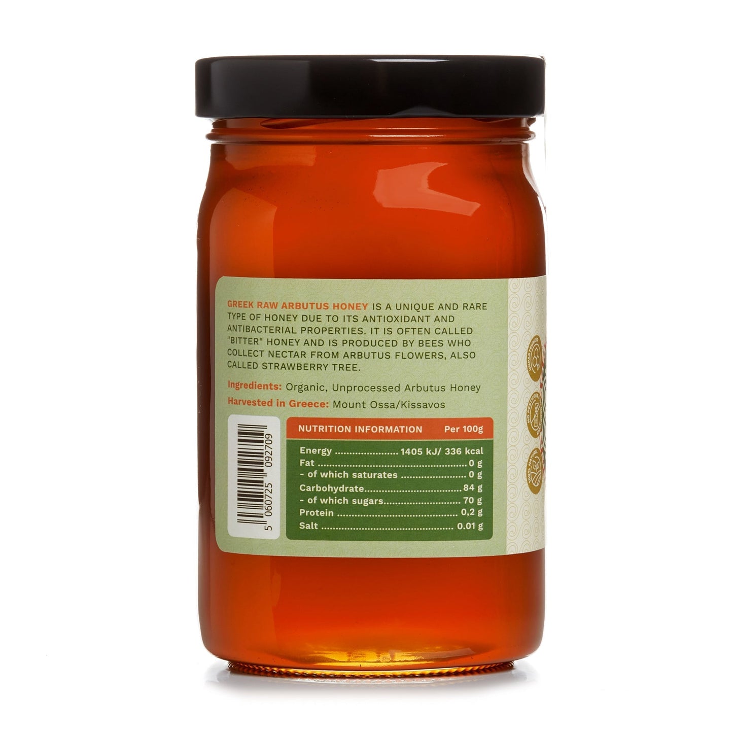 Set of 3 Organic Raw Greek Arbutus Floral Honey Earthbreath