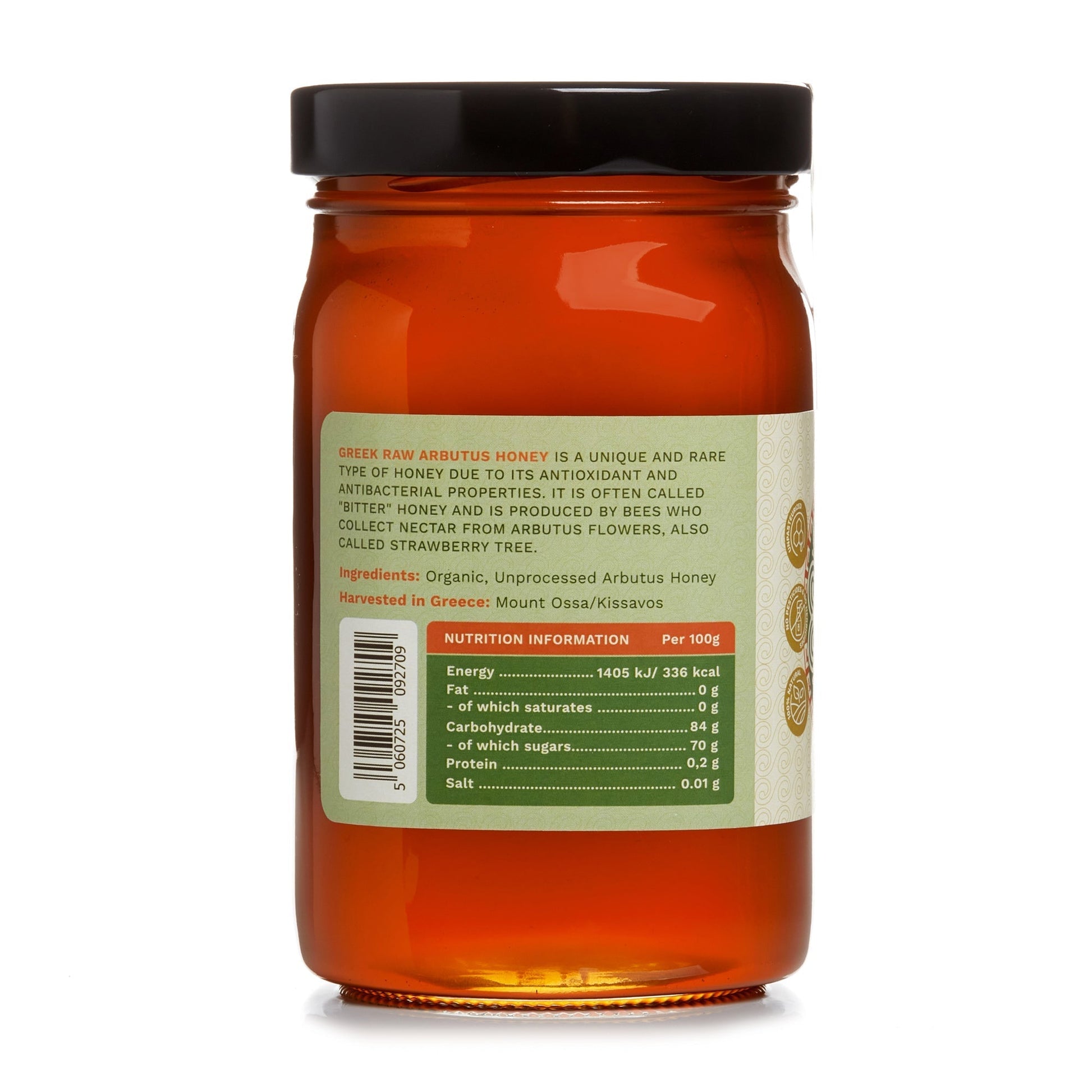 Set of 3 Organic Raw Greek Arbutus Floral Honey Earthbreath