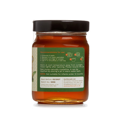 Set of 3 Organic Raw Greek Arbutus Floral Honey Earthbreath