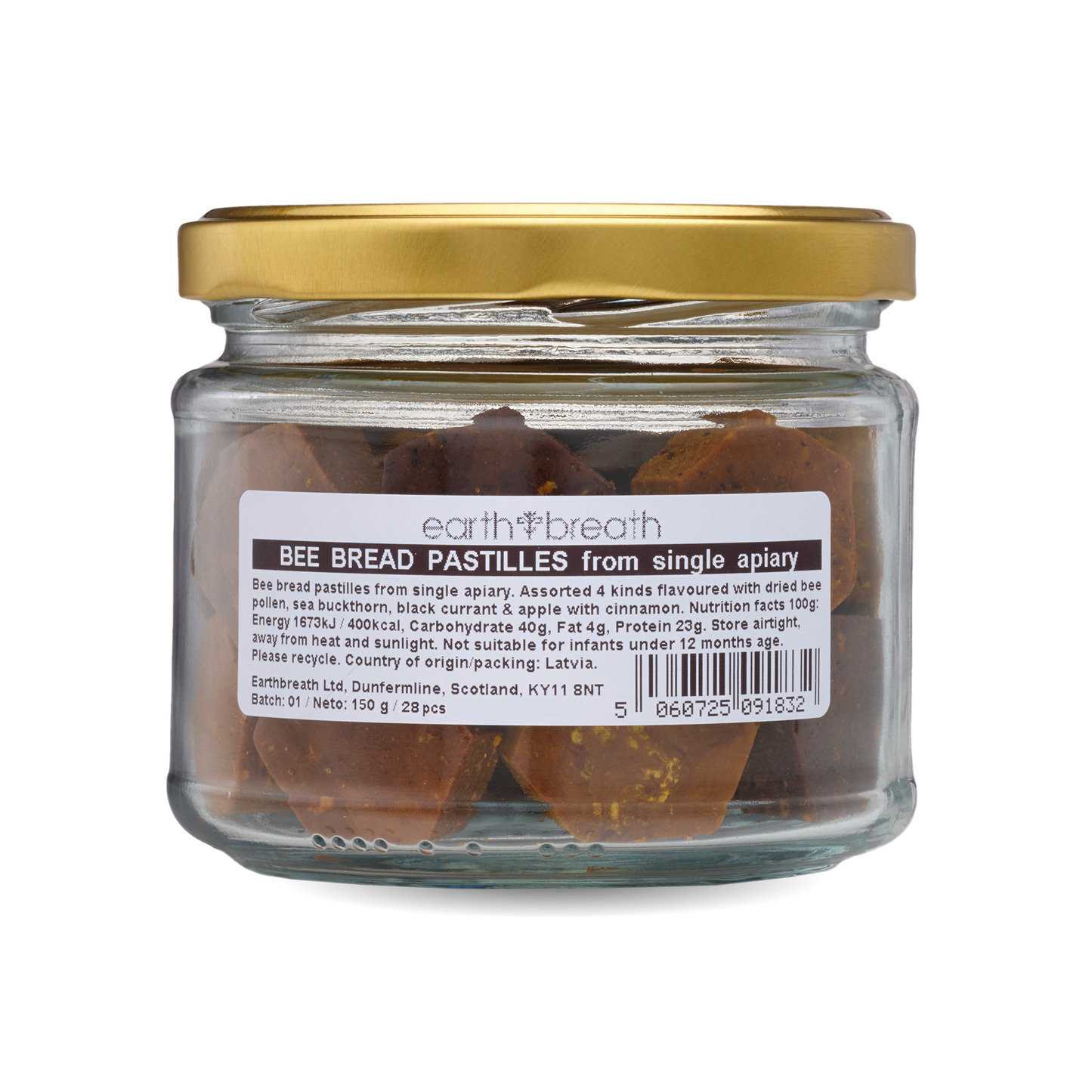 Assorted Bee Bread Pastilles 150g in Paper Pouch Earthbreath