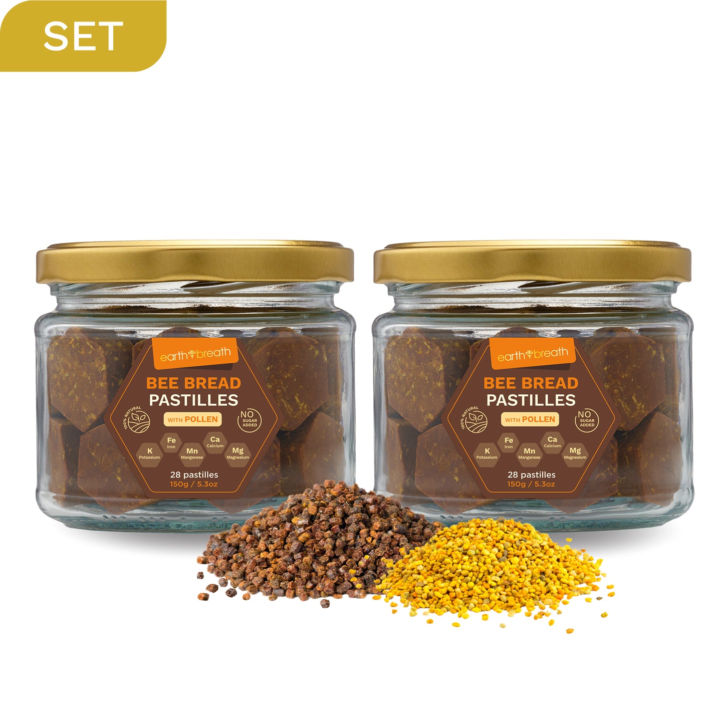 Bee Bread and Bee Pollen Pastilles - Set of 2 - 300g