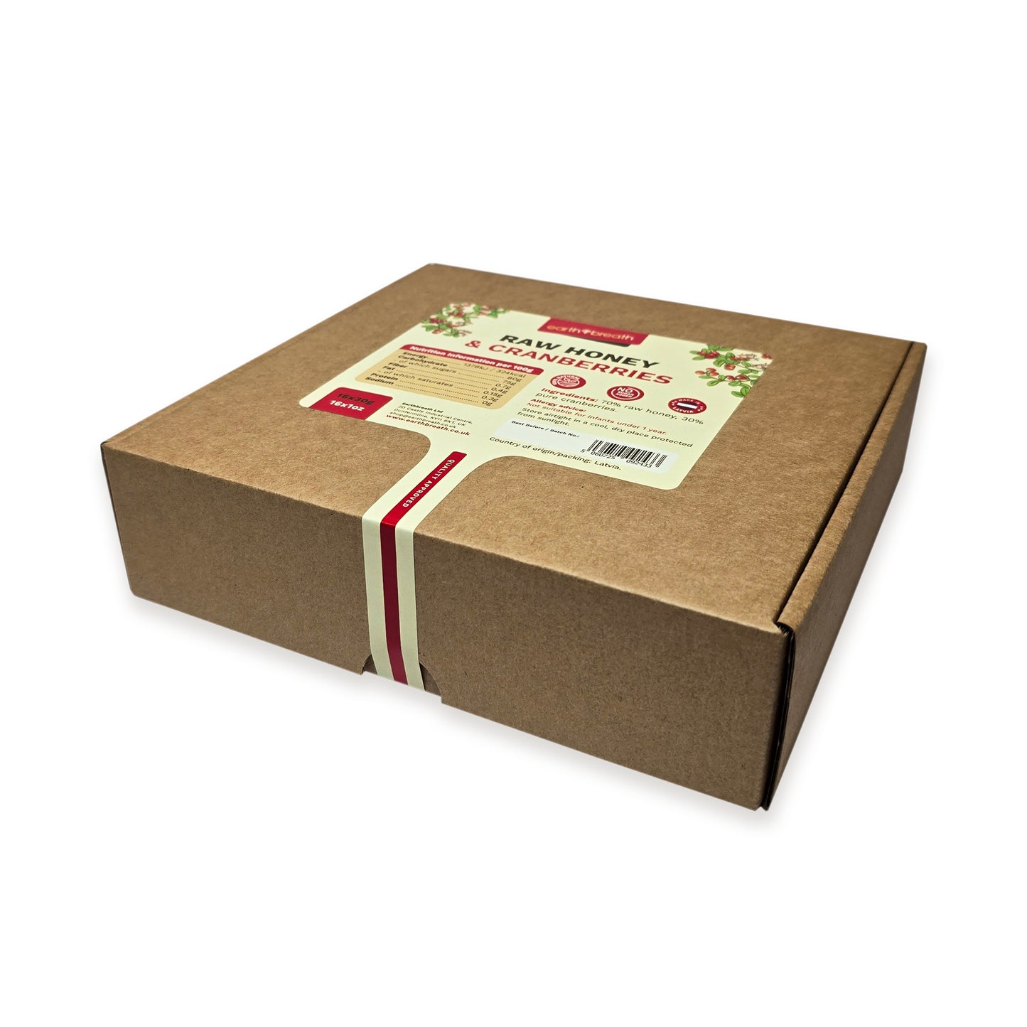 Honey with Cranberries 30g x 16 Mini Jars Earthbreath