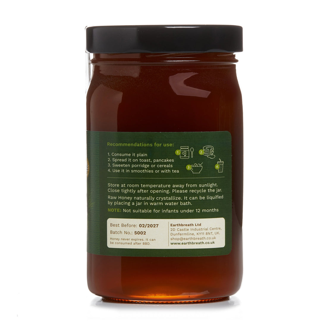 Organic Raw Greek Forest Honeydew Honey Earthbreath