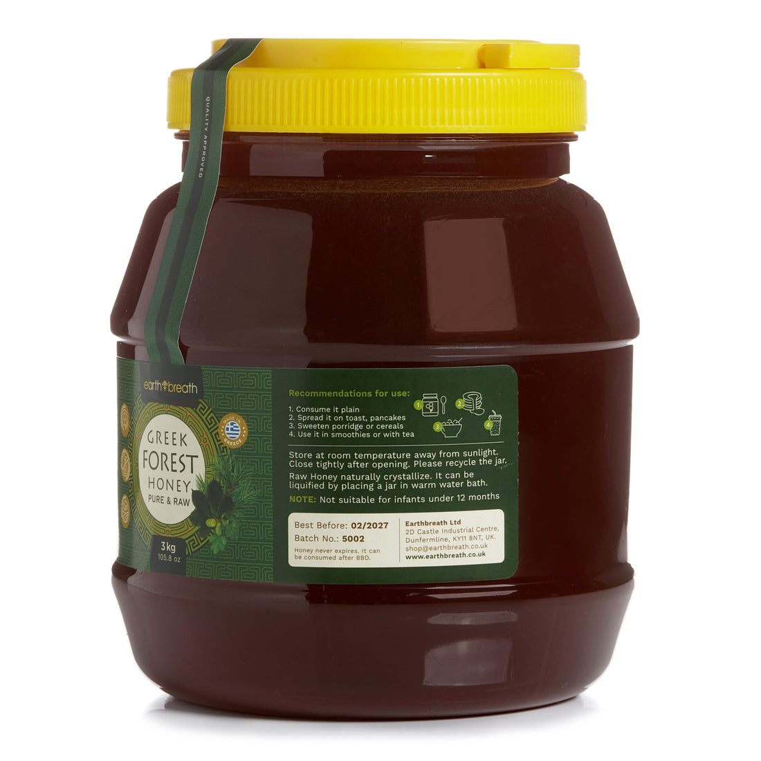 Organic Raw Greek Forest Honeydew Honey Earthbreath