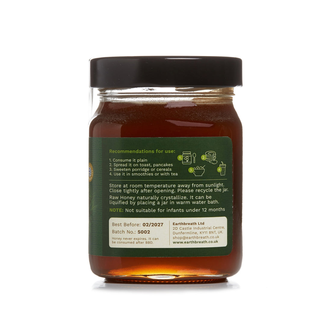 Organic Raw Greek Forest Honeydew Honey Earthbreath
