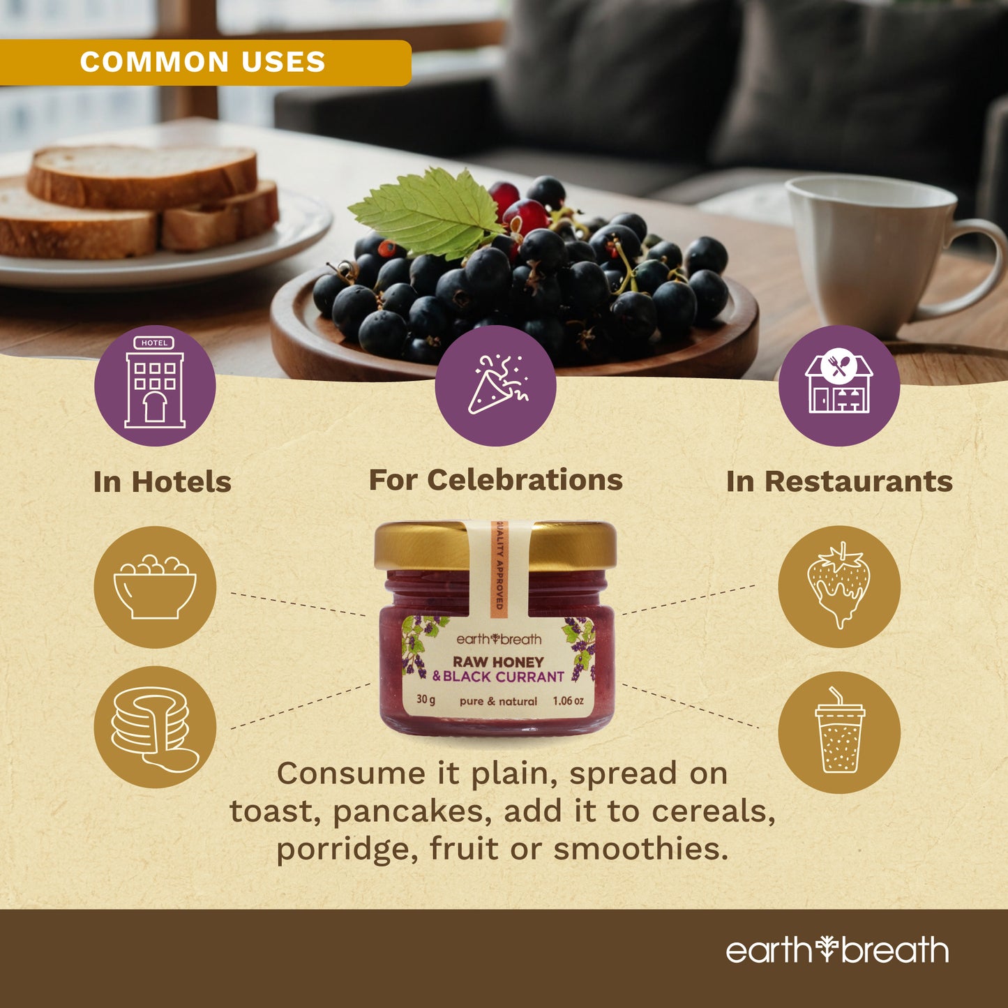 Honey with Black Currants 30g x 16 Mini Jars