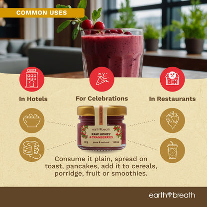 Honey with Cranberries 30g x 16 Mini Jars