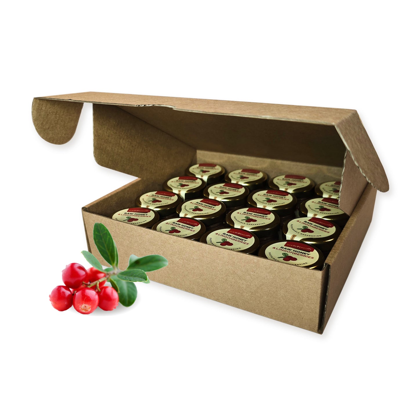 Honey with Lingonberries 30g x 16 Mini Jars