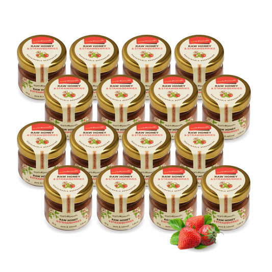 Honey with Strawberries 30g x 16 Mini Jars