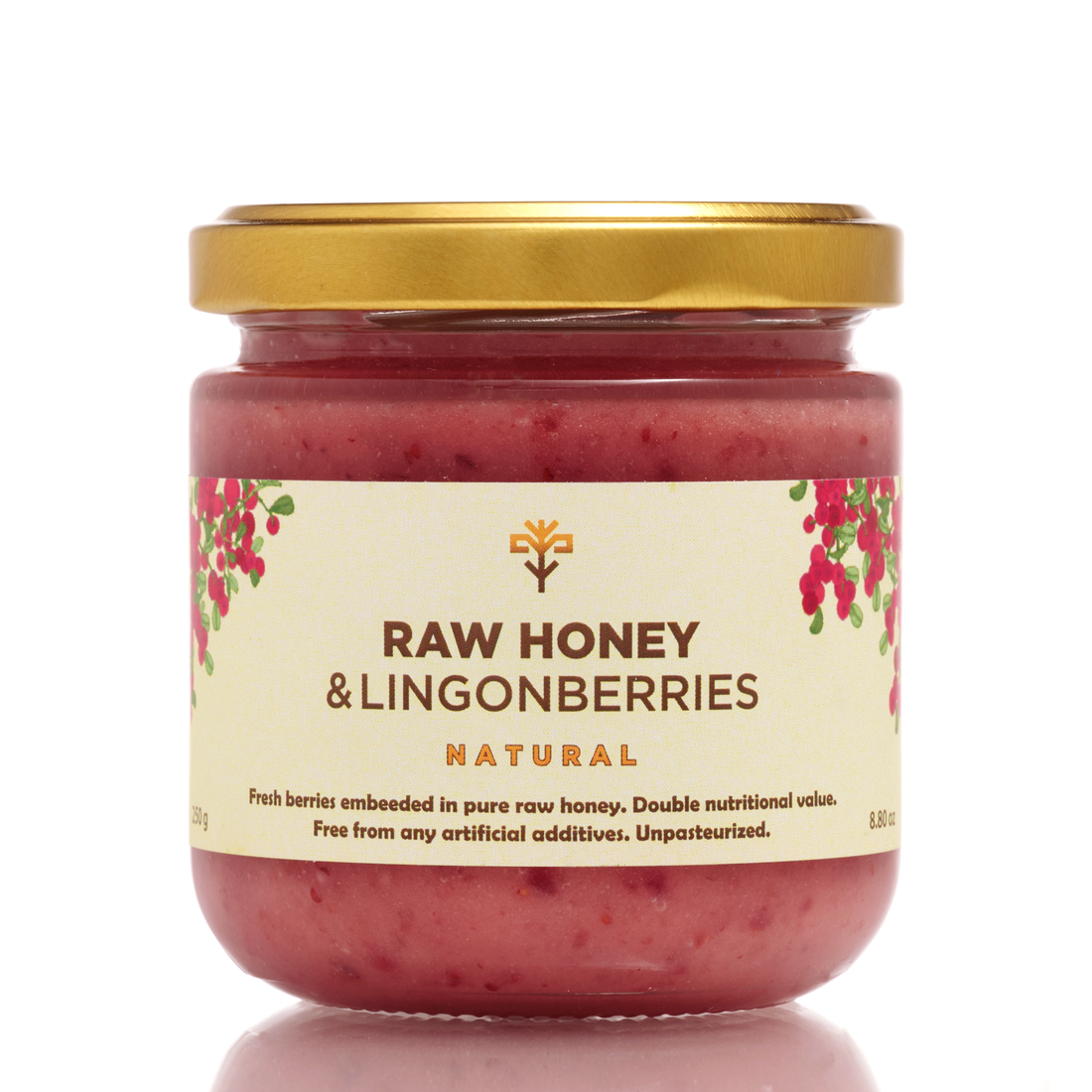 Family Set - Organic Honey with Raw Propolis, Bee Pollen, Honey with Bee Bread, Honey with Ginger, Honey with Lingonberries (Copy) Earthbreath