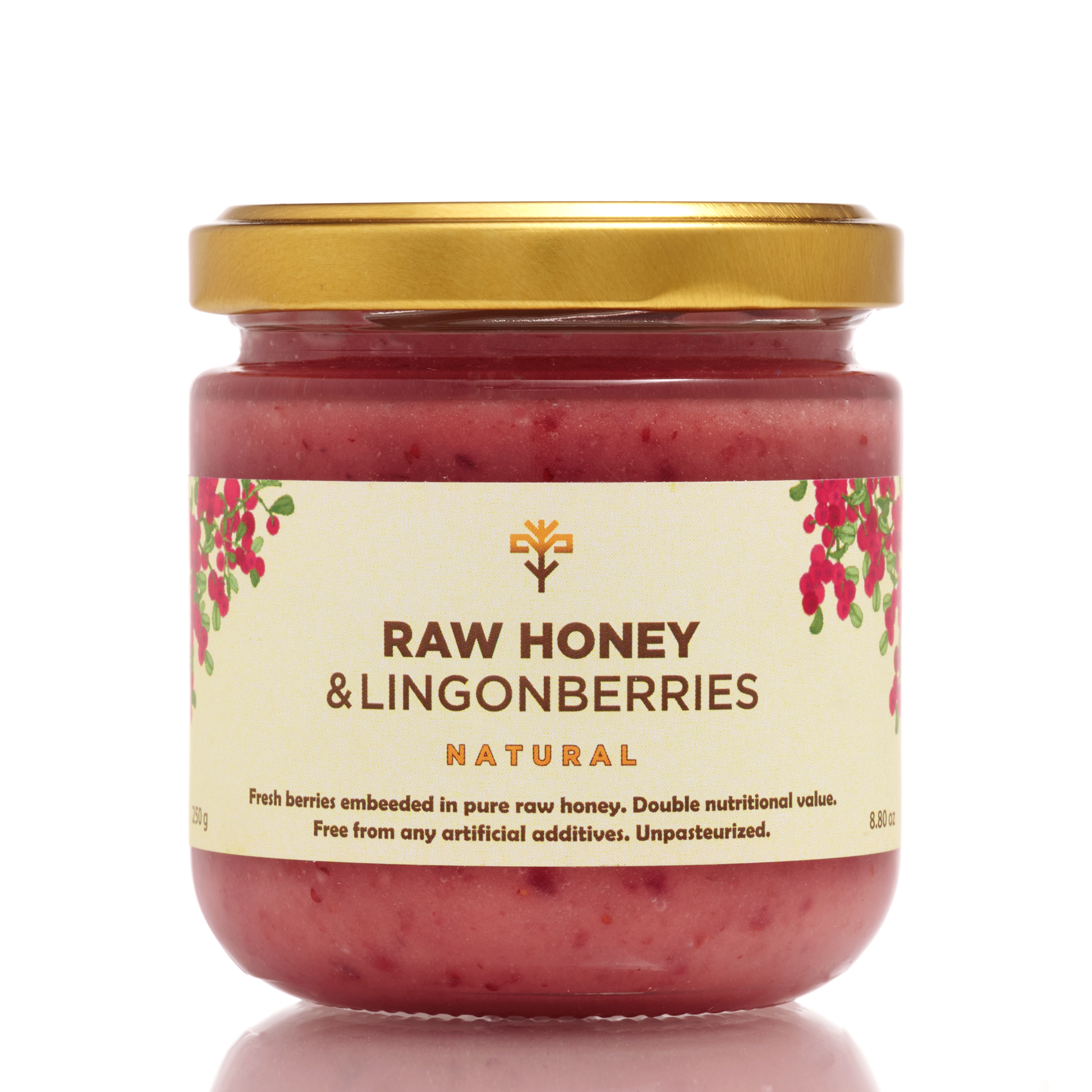 Family Set - Organic Honey with Raw Propolis, Bee Pollen, Honey with Bee Bread, Honey with Ginger, Honey with Lingonberries (Copy) Earthbreath