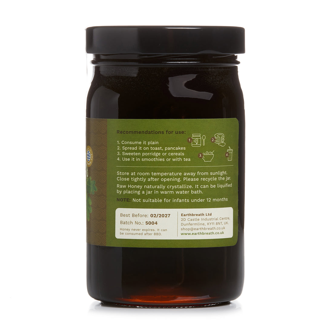 Organic Raw Greek Oak Honey Earthbreath