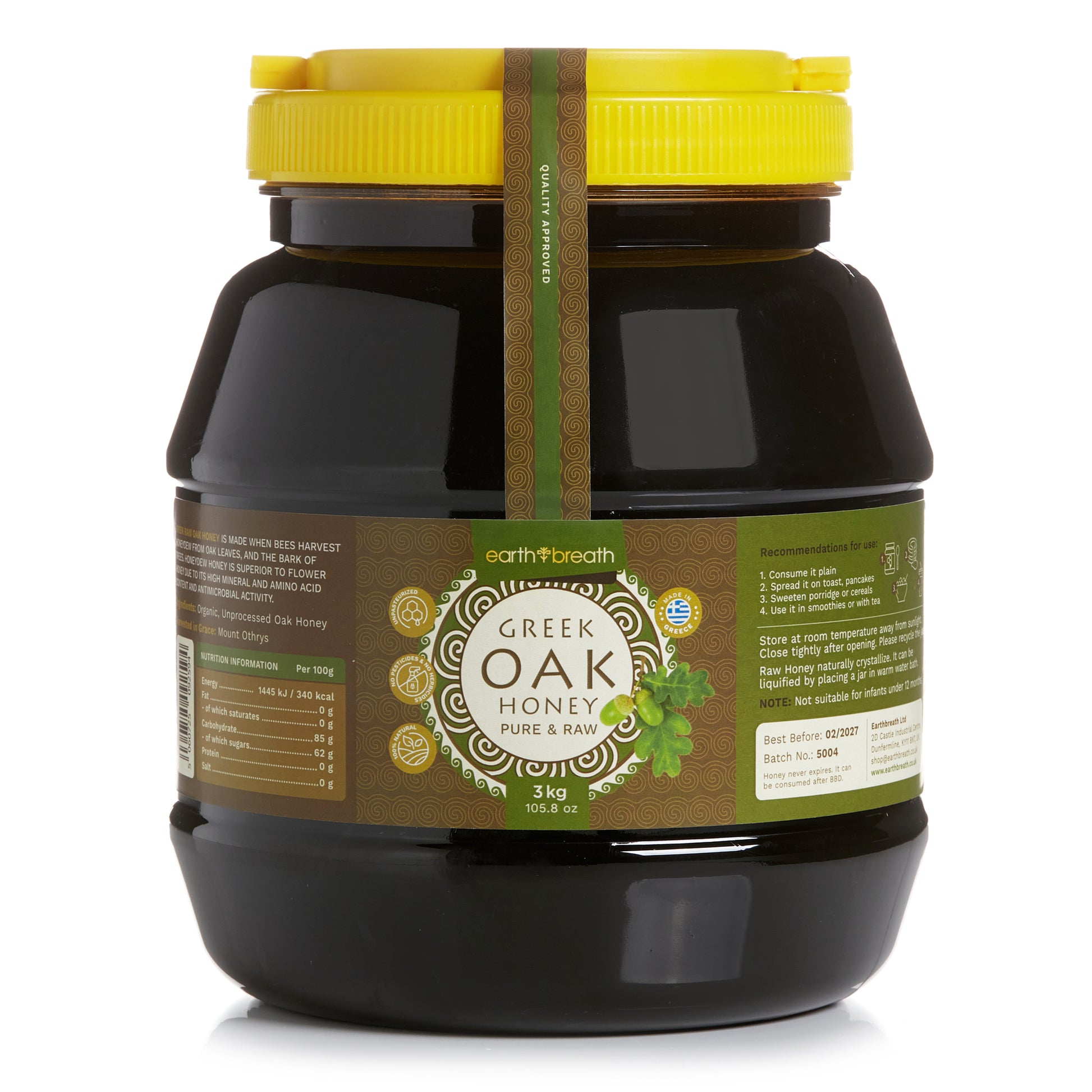Organic Raw Greek Oak Honey Earthbreath