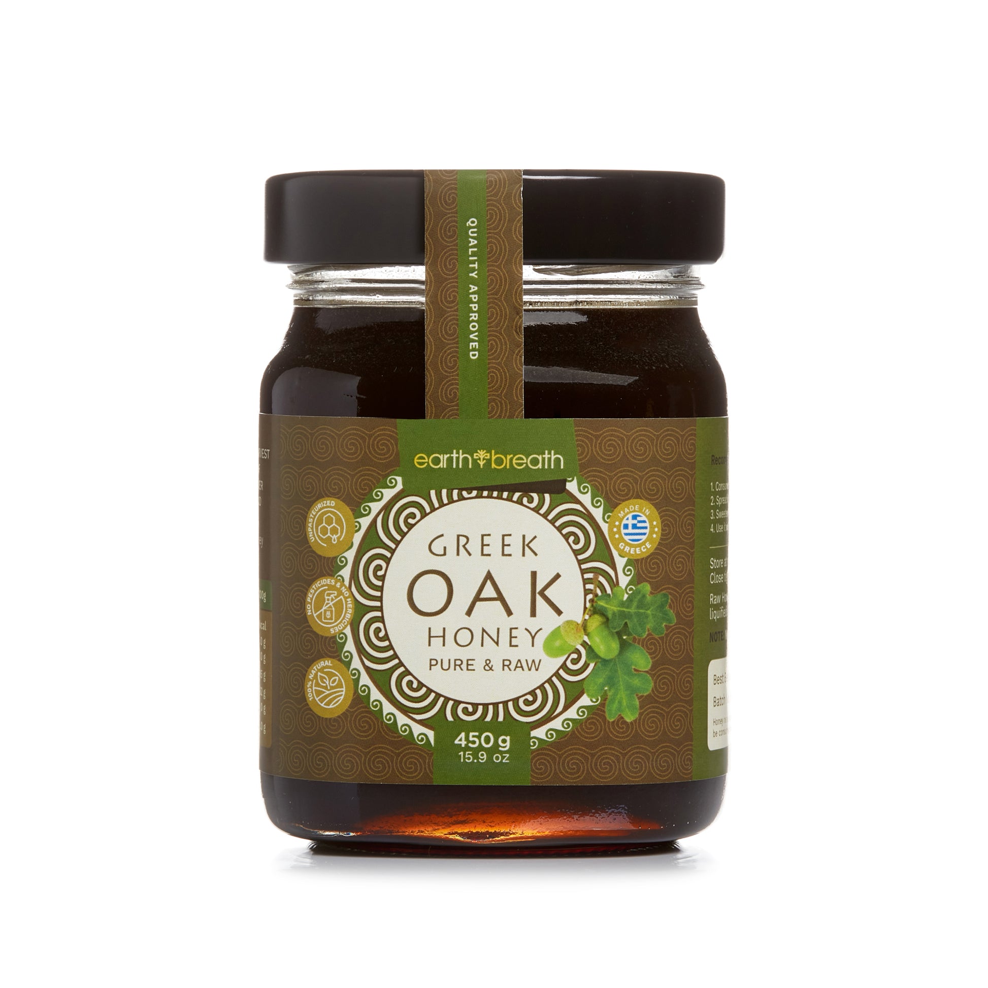 Organic Raw Greek Oak Honey Earthbreath