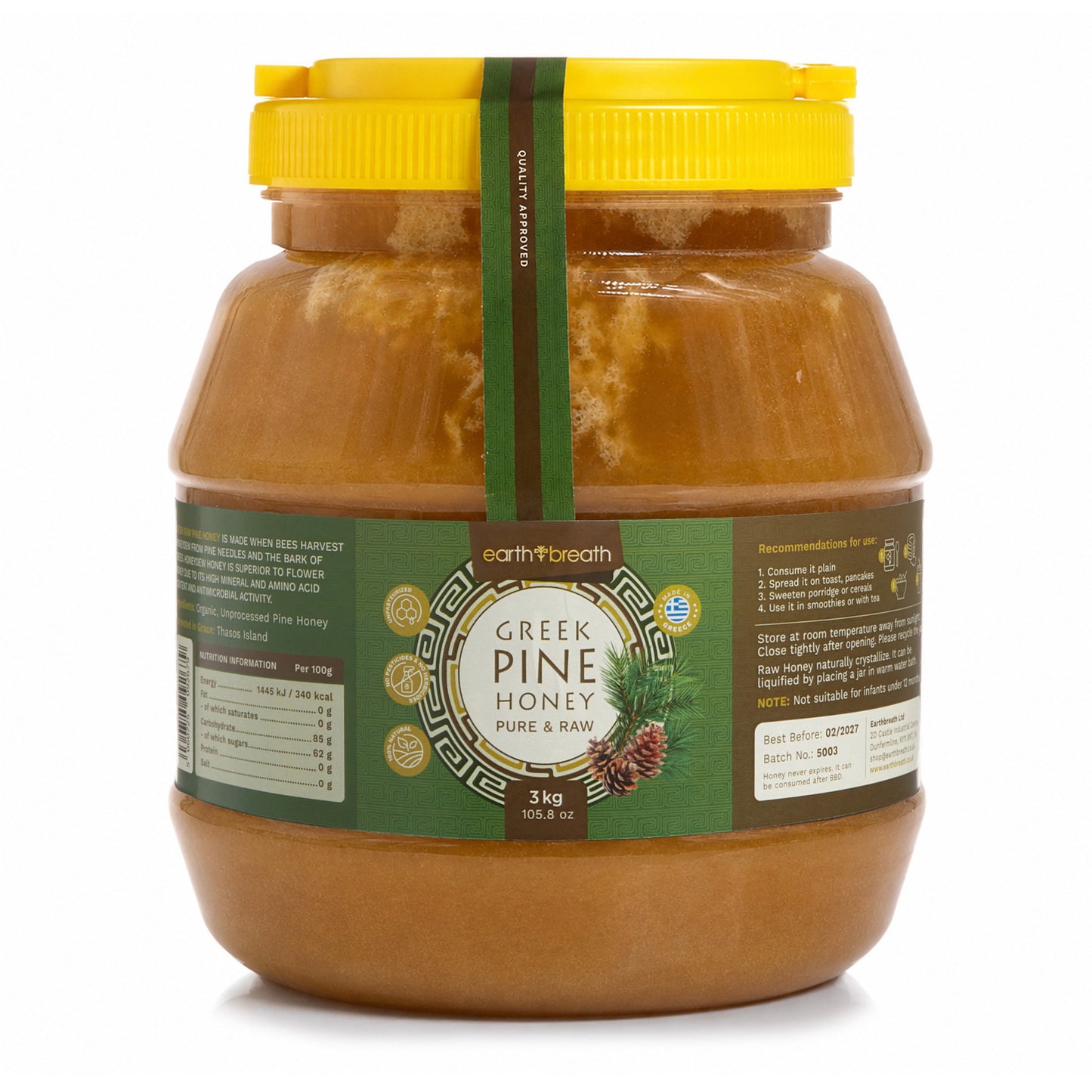 Organic Raw Greek Pine Honeydew Honey 280g - 3kg