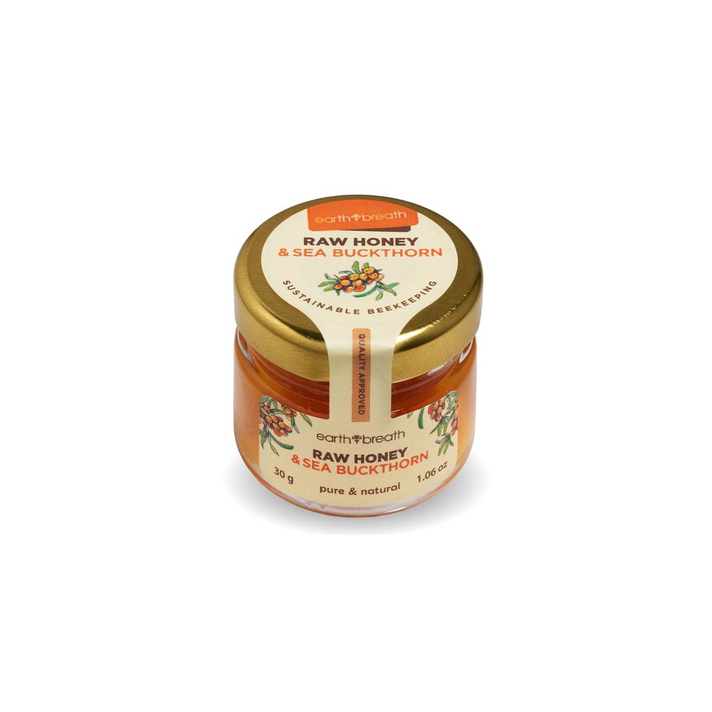 Honey with Sea Buckthorn 30g x 16 Mini Jars (Copy) Earthbreath