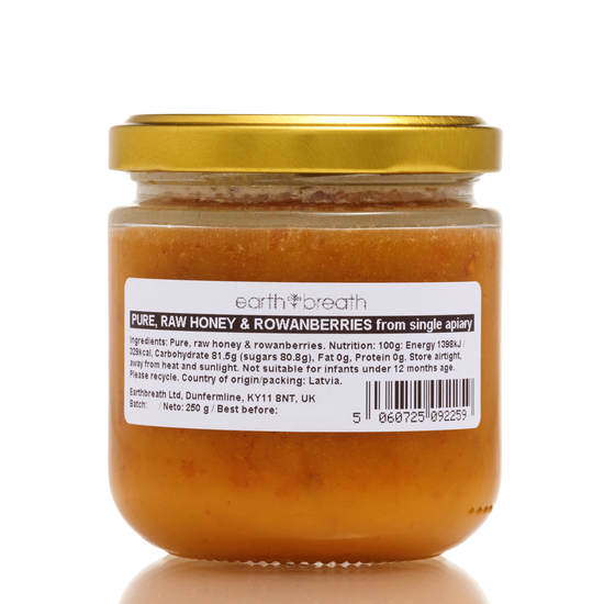 Starter Set – Heather Honeycomb, Wildflower Raw Honey, Bee Pollen, Honey with Rowanberries (Copy) Earthbreath