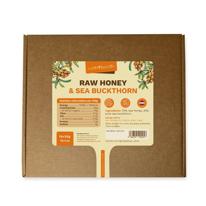 Honey with Sea Buckthorn 30g x 16 Mini Jars (Copy) Earthbreath
