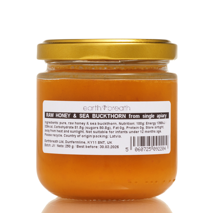 Honey with Sea Buckthorn 30g x 16 Mini Jars Earthbreath