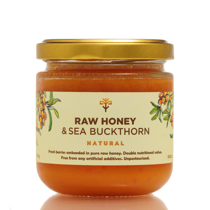 Honey with Sea Buckthorn 30g x 16 Mini Jars Earthbreath