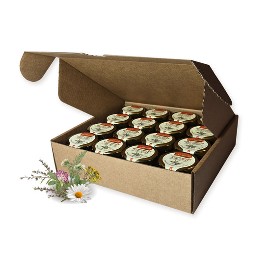 Organic Raw Wildflower Honey 30g x 16 Mini Jars