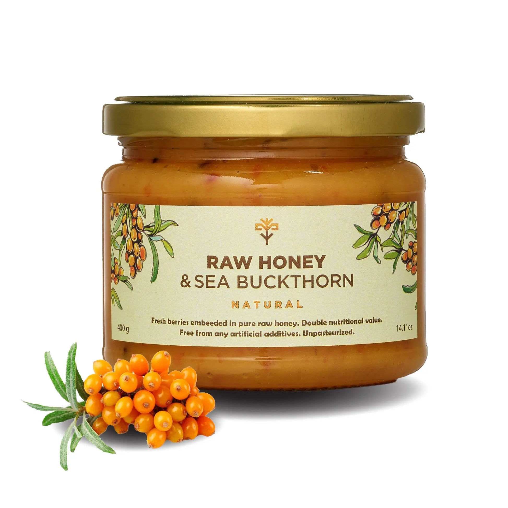 Honey with Sea Buckthorn 30g x 16 Mini Jars Earthbreath