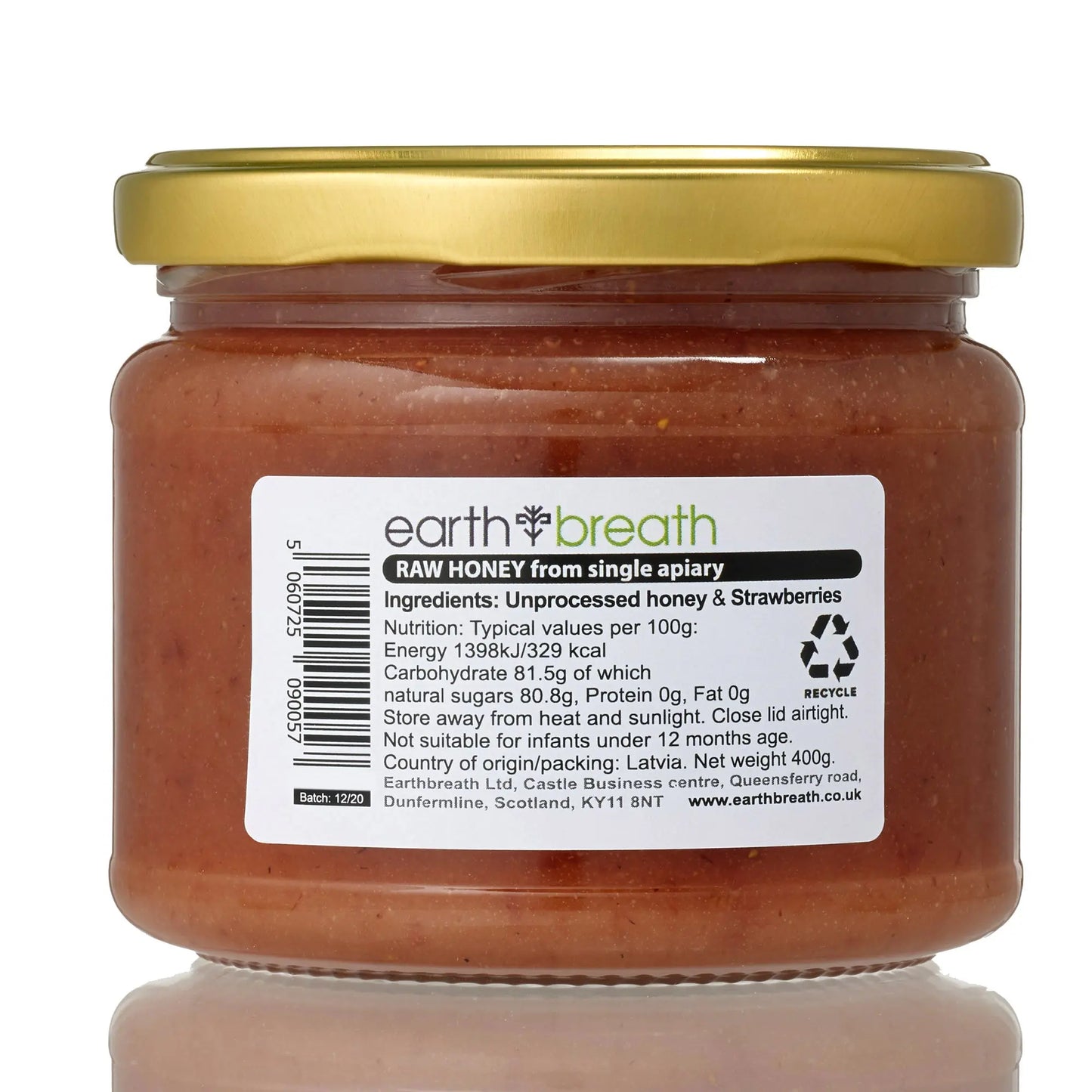 Honey with Strawberries 30g x 16 Mini Jars Earthbreath