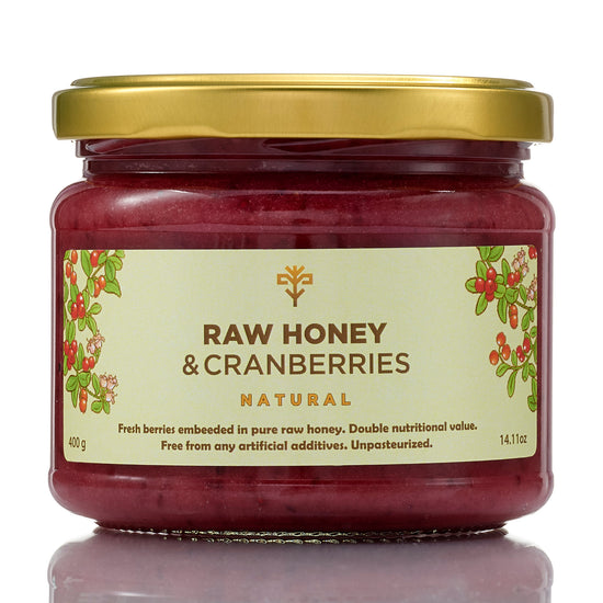 Raw Honey with Cranberries 400g – Earthbreath