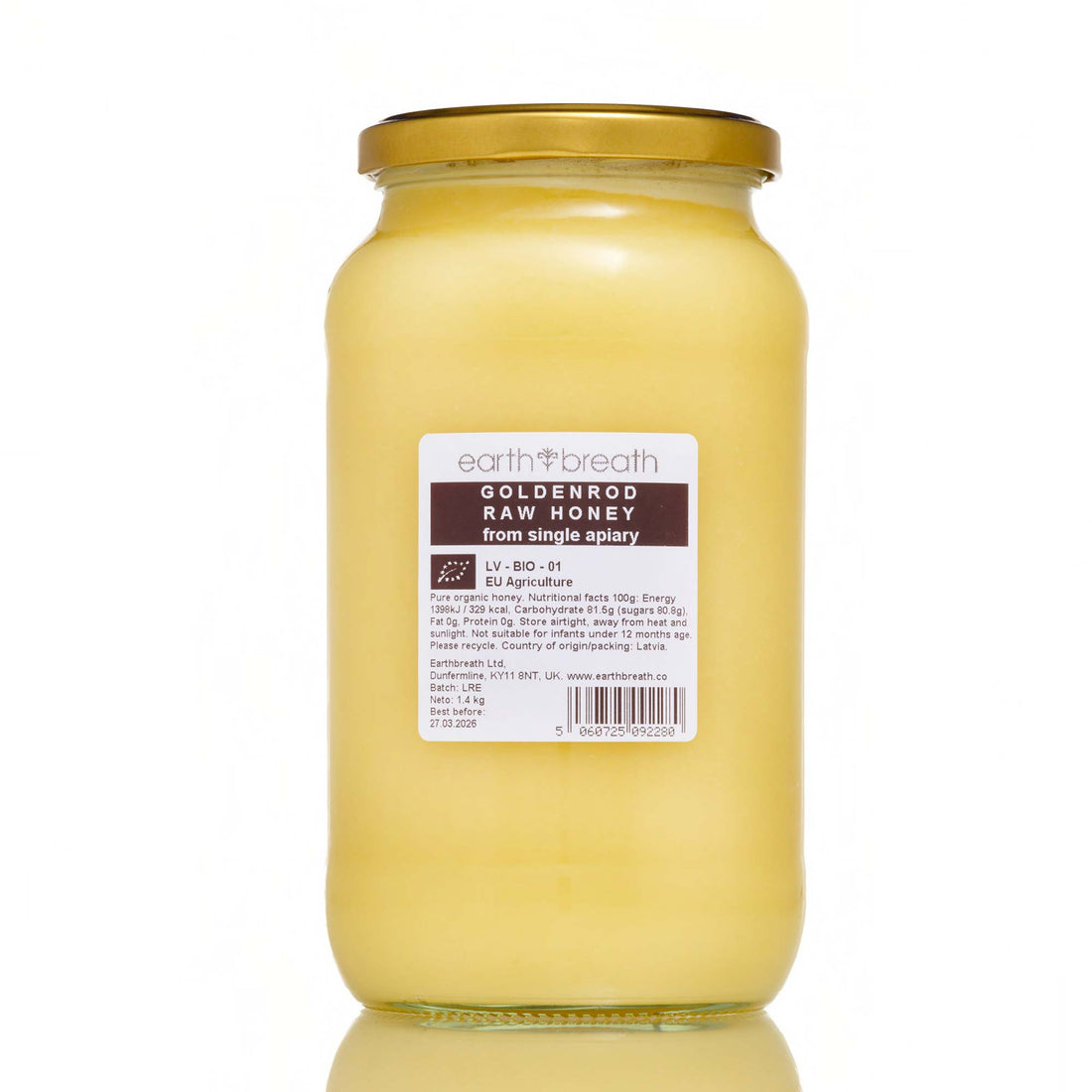 Organic Raw Goldenrod Honey Earthbreath